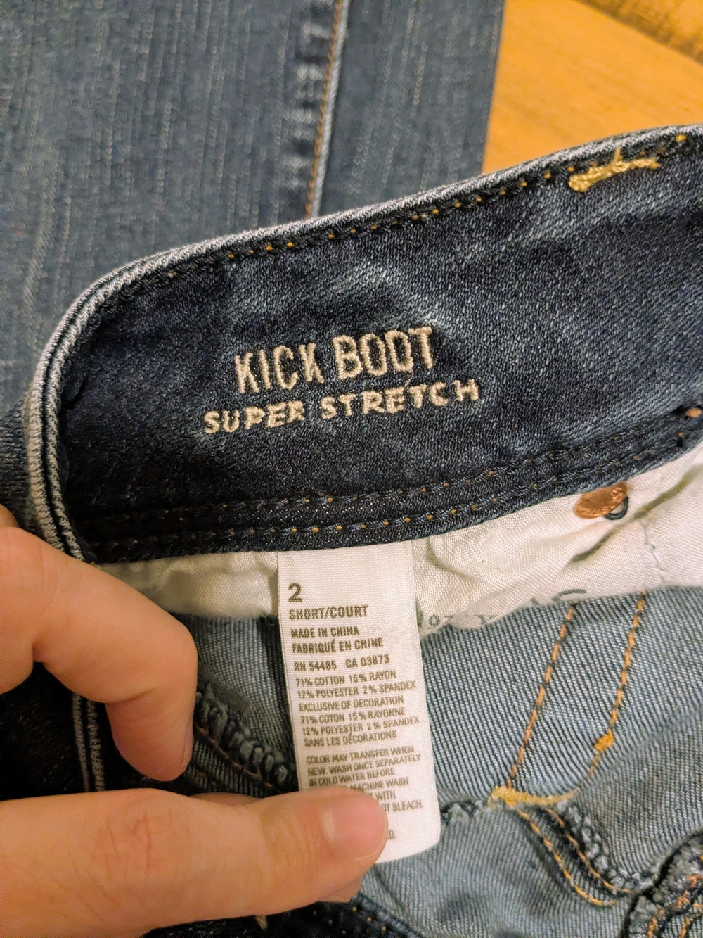 American Eagle Kick Boot Super Stretch Jeans Size 2 Short - Picture 5 of 6